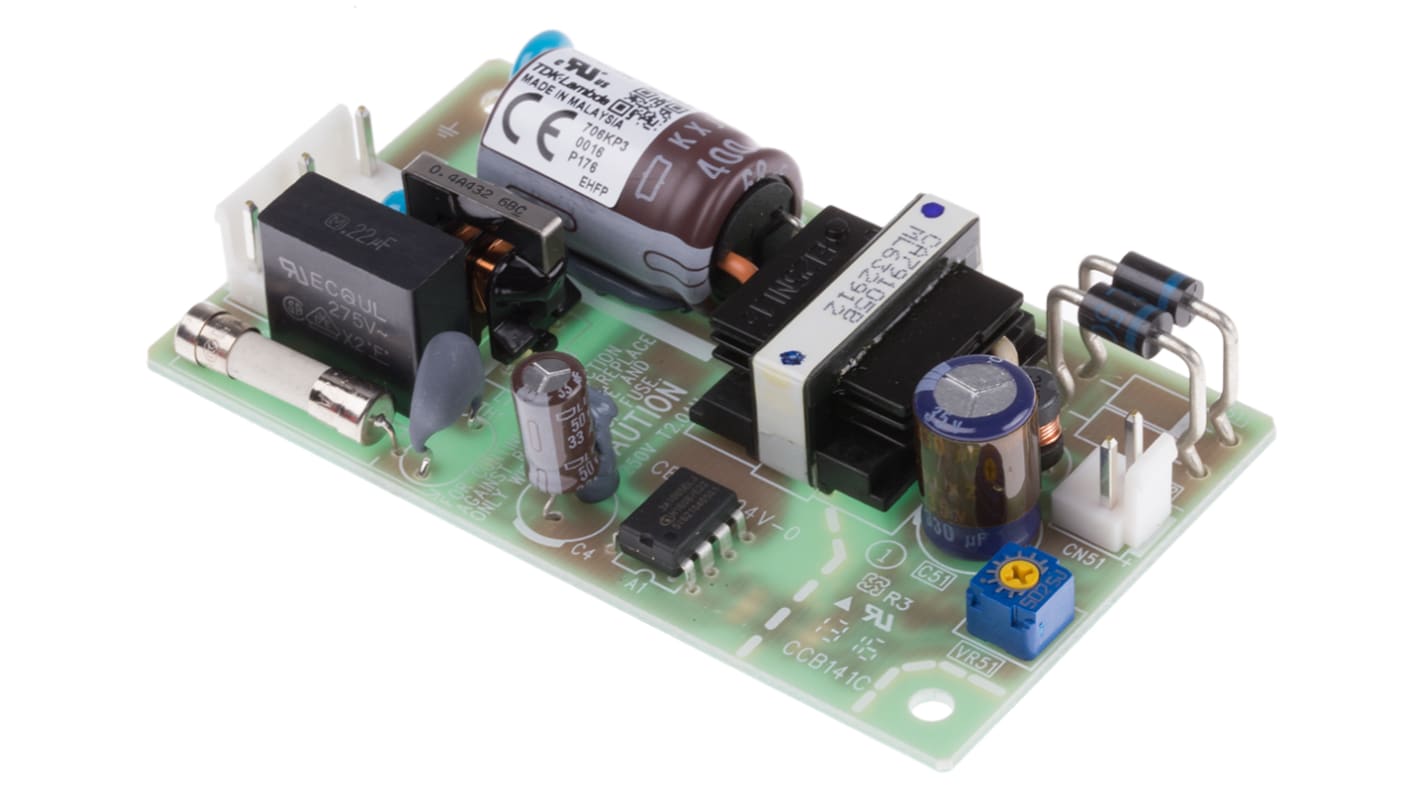 TDK-Lambda Switching Power Supply, ZWS15B-24, 24V dc, 700mA, 16.8W, 1 Output, 120 → 370 V dc, 85 → 265 V