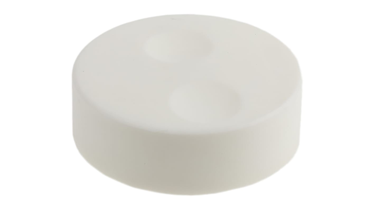 RS PRO 38.6mm White Potentiometer Knob for 6mm Shaft Splined