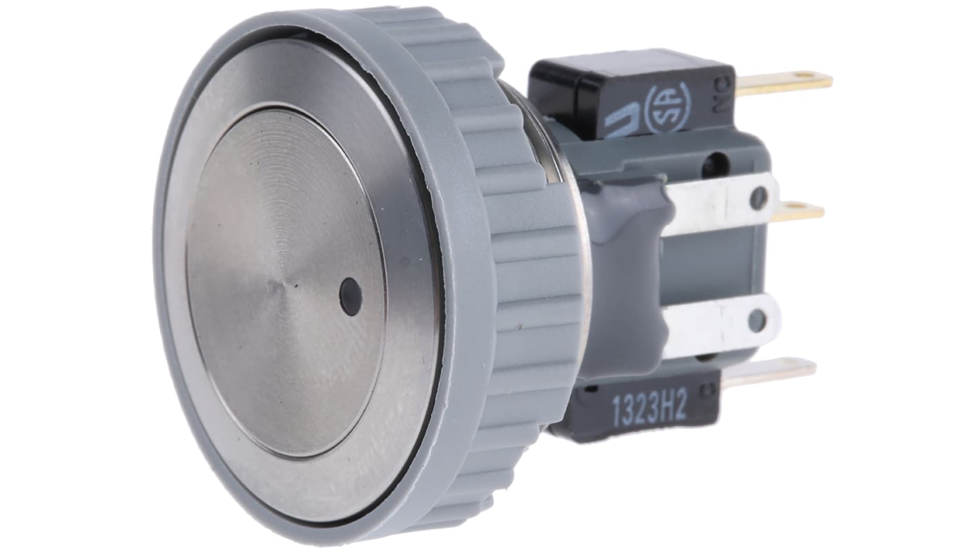 Schurter Illuminated Push Button Switch, Momentary, Panel Mount, 21.2mm Cutout, SPDT, Green LED, 250V ac, IP40