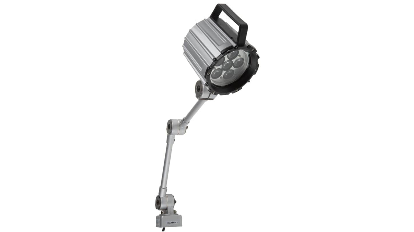 RS PRO LED机床工作灯, 铰接臂, 12W, 24 V 交流/直流, 1100lm, IP65, 杆长430mm, 线长1.8m