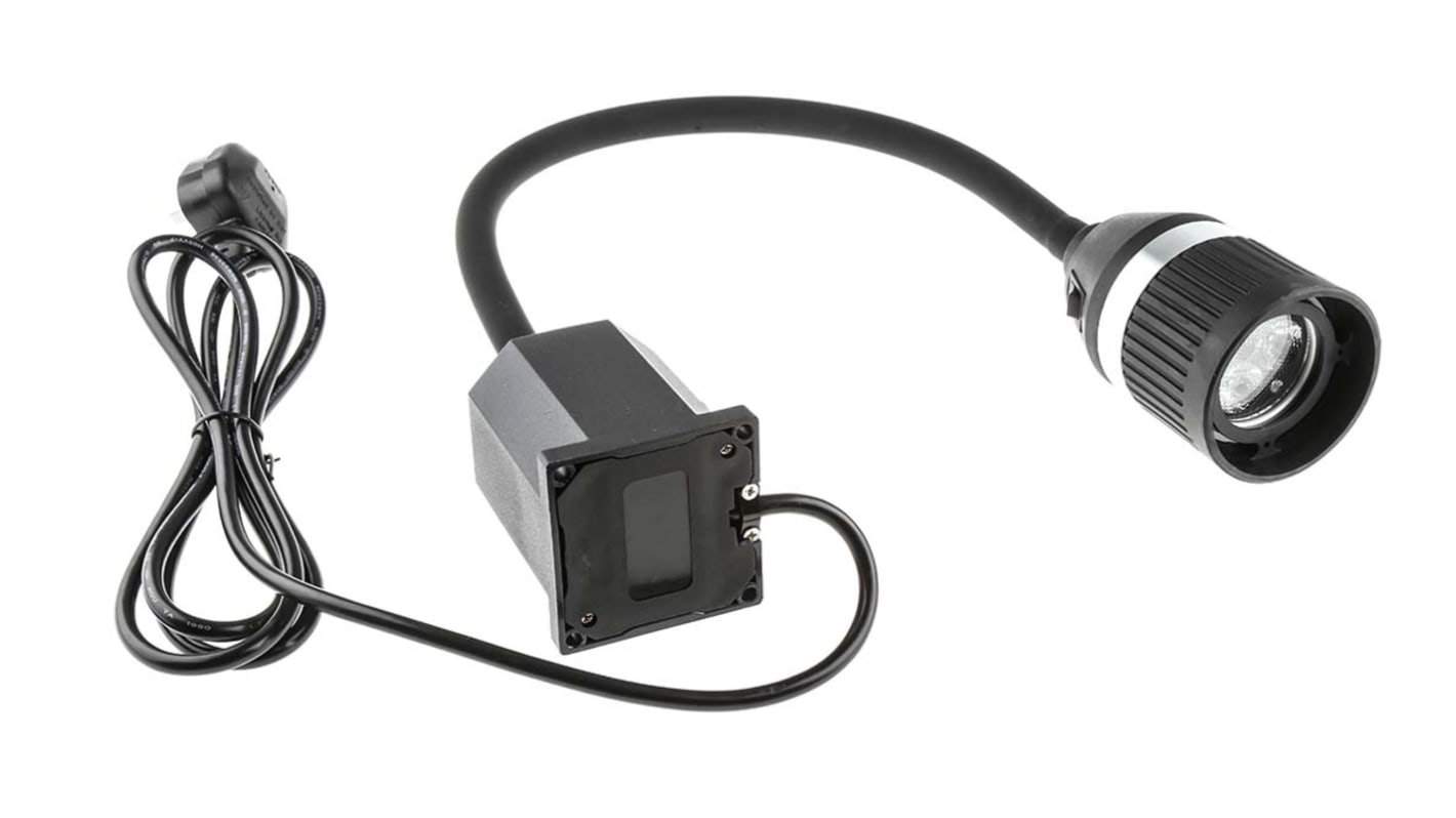 RS PRO Maskinlampe, 100→ 277 V ac, 3 W, Lyskilde: Lysdiode, Fleksibel hals, Arm: 520mm, Rækkevidde: 520mm