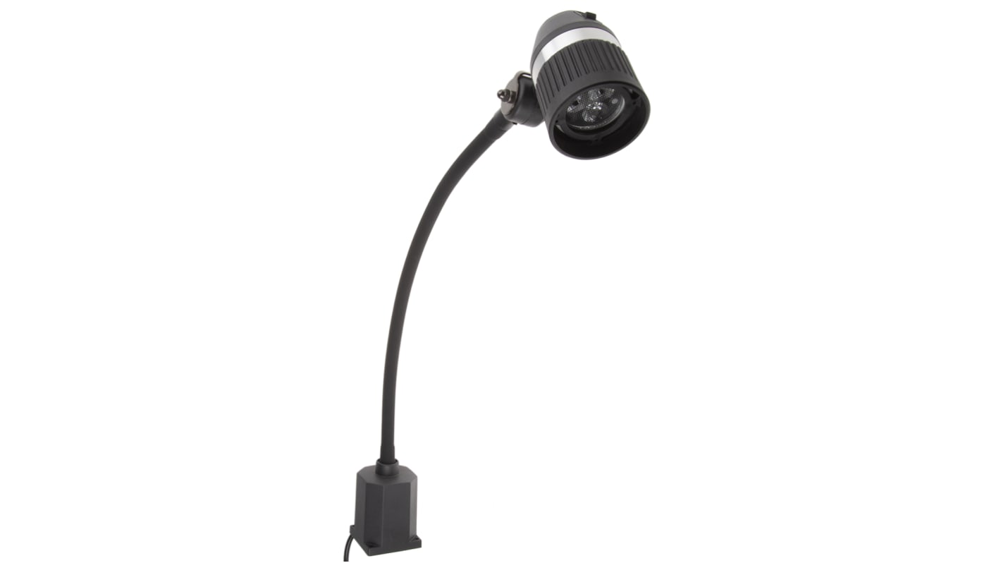 RS PRO LED Machine Light, 100 → 240 V ac, 3W, Flexible Neck, 520mm Reach, 520mm Arm Length