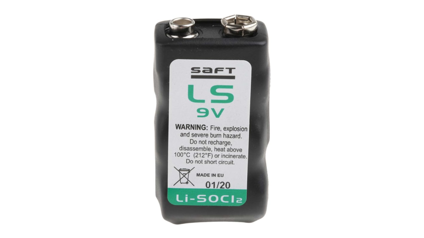 Saft 9V形電池 PP3 リチウム塩化チオニルバッテリ LS9V