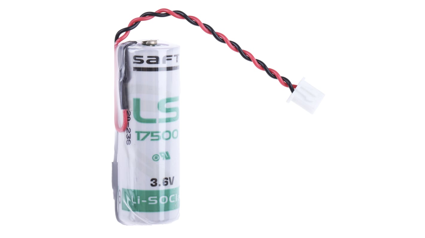 Batteria A Saft, Litio cloruro di tionile, 3.6V, 3.6Ah, terminale con cavo