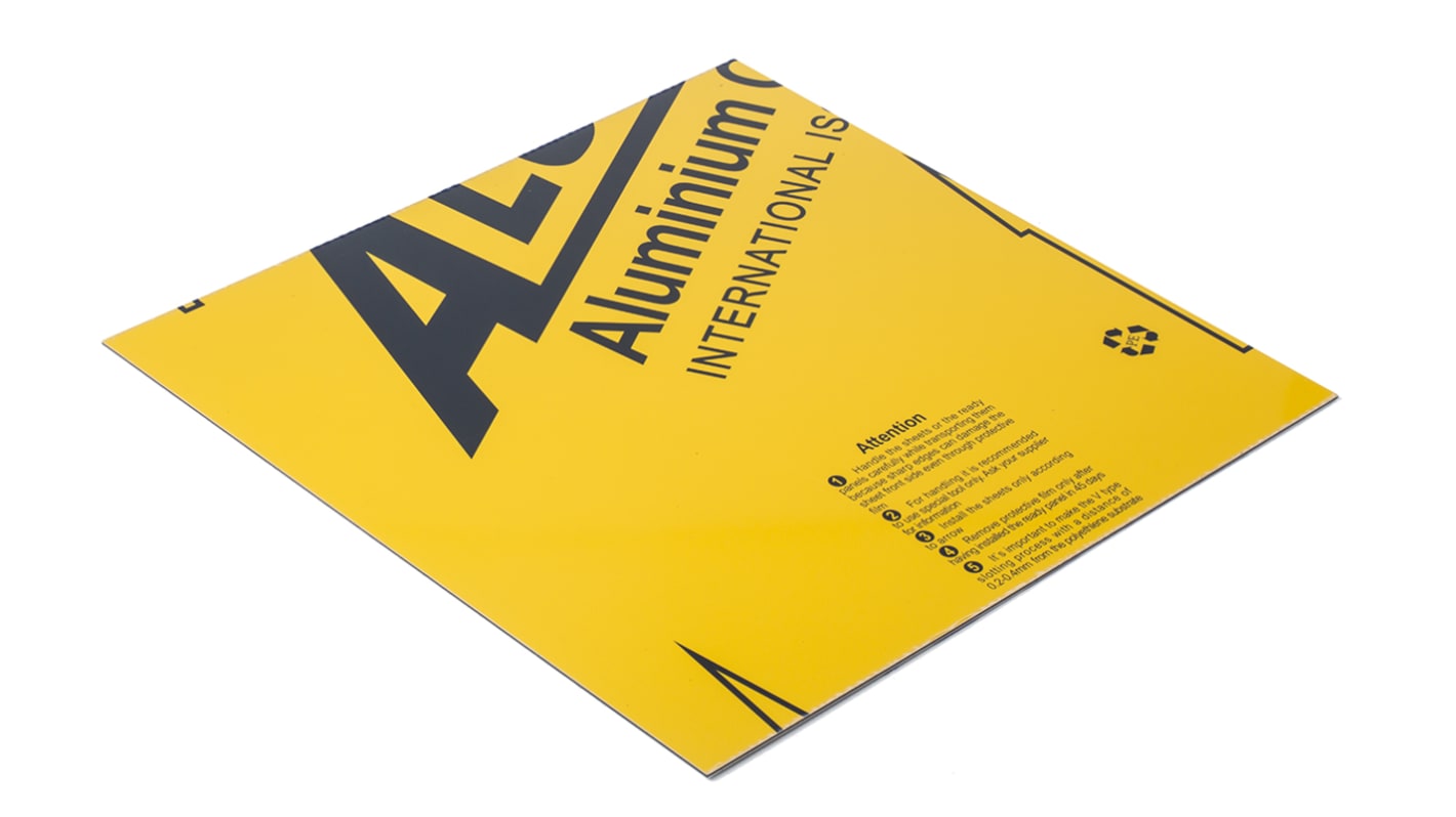RS PRO Aluminium Sheet Composite Sheet 600mm x 600mm, 3mm Thick