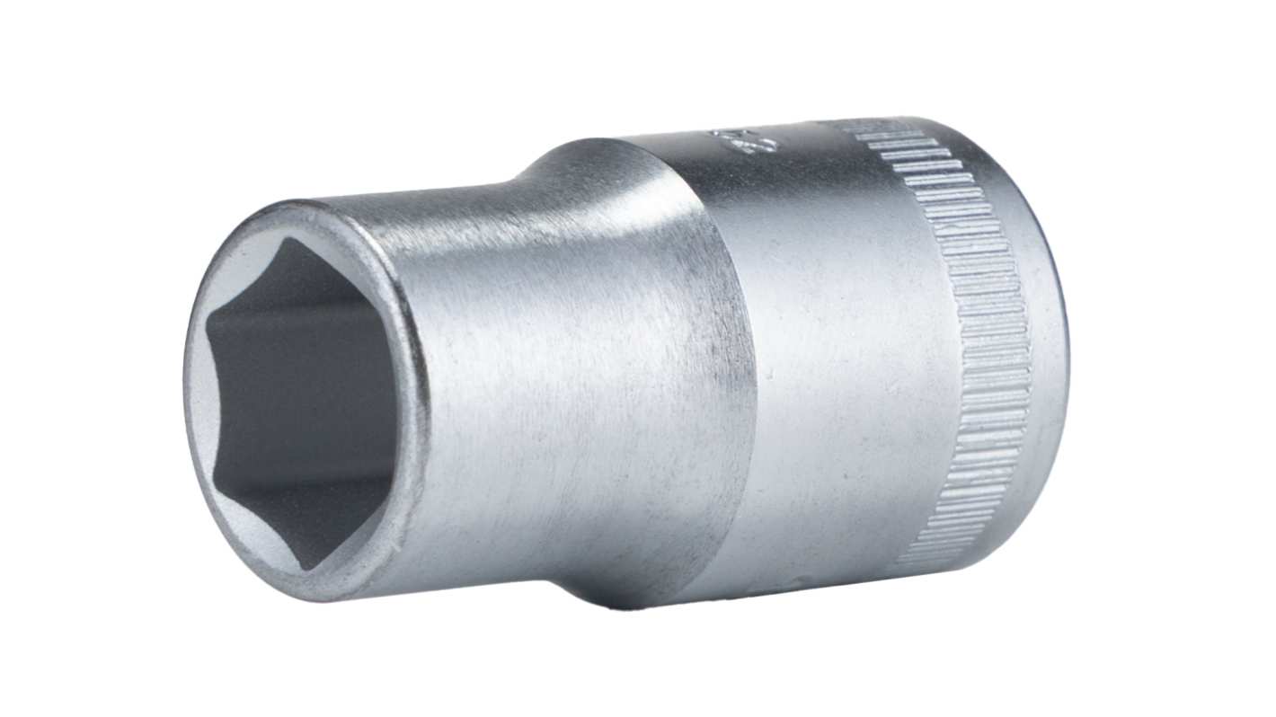STAHLWILLE 1/2 in Drive 13mm Standard Socket, 6 point, 38 mm Overall Length