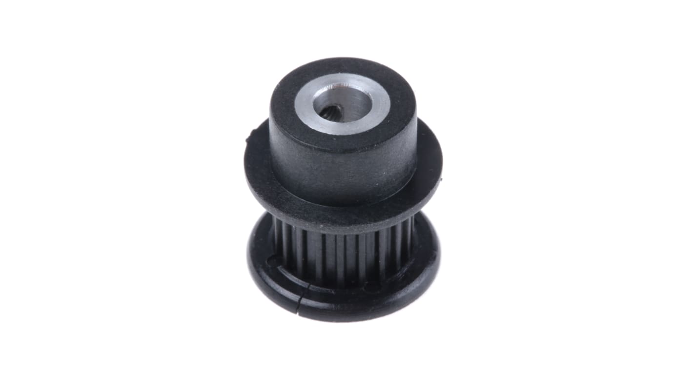 Polea síncrona aluminio, PC relleno de vidrio 20 dientes , 2mm espaciado , 5mm calibre , para adaptar la anchura de la