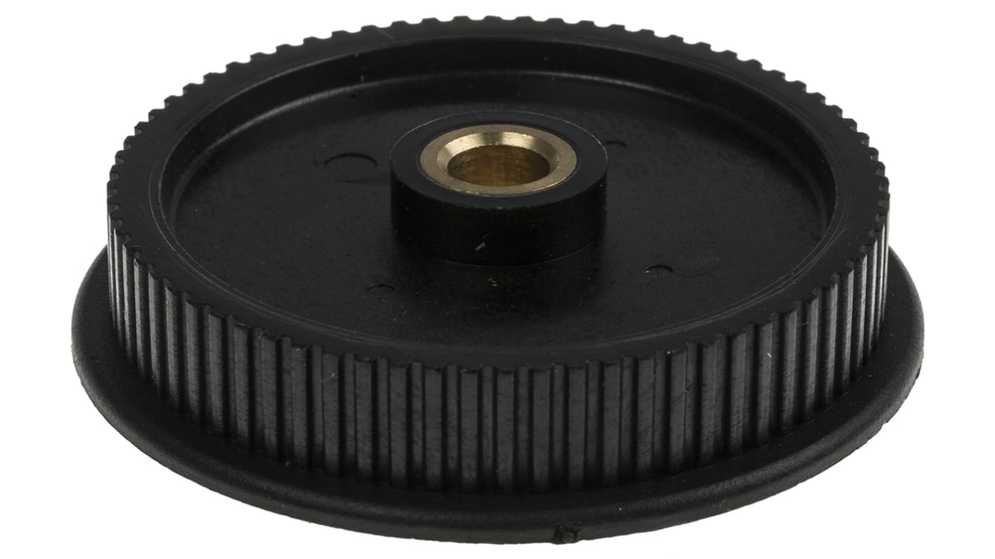 Tandremsskive, Messing, glasforstærket pc, 72 tænder, Afstand: 2mm, passer til 6mm rembredde, huldia.: 6mm