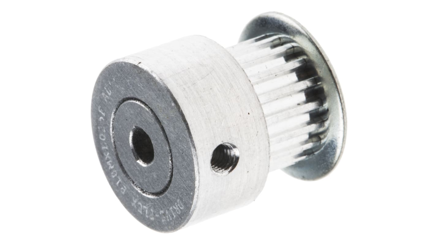 RS PRO Timing Belt Pulley, Aluminium, Zinc Plated Steel 6.4mm Belt Width x 2mm Pitch, 18 Tooth