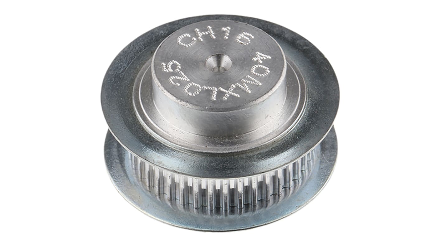 RS PRO Alu Zahnriemenscheibe für 6mm Riemen, 40 Zähne / Teilung 2mm, Bohrung 4mm