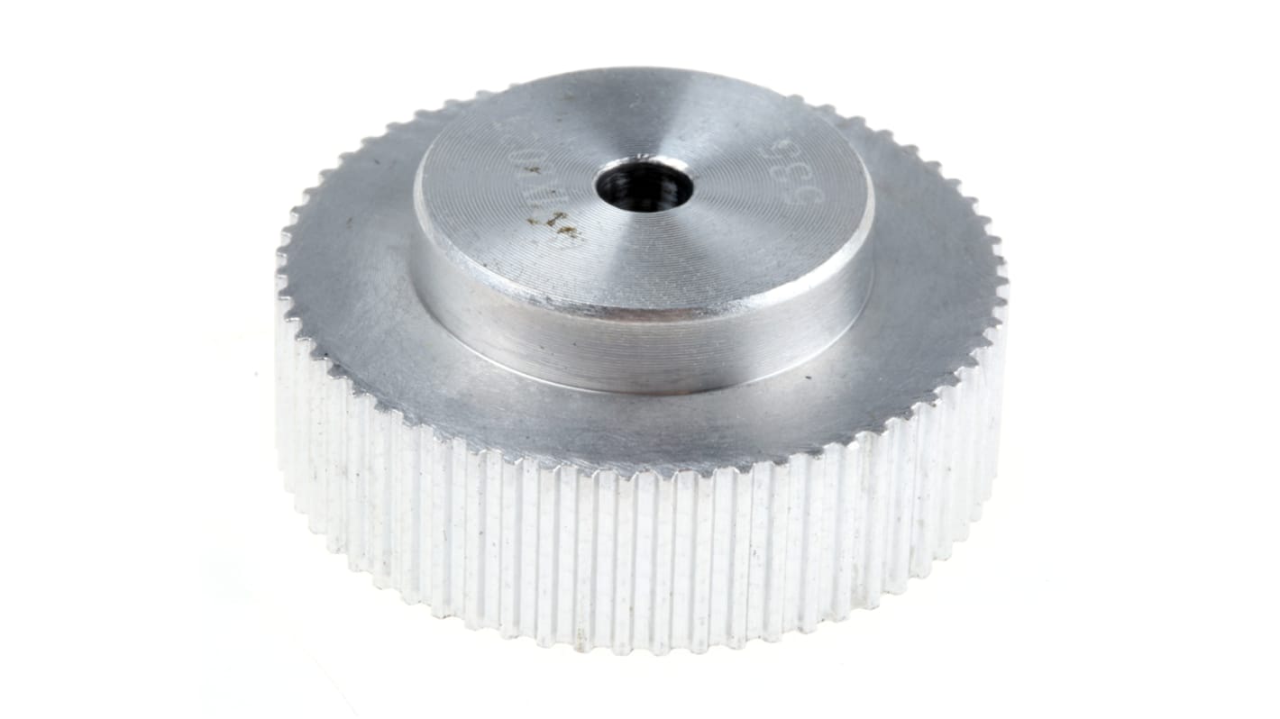 RS PRO Timing Belt Pulley, Aluminium 6.4mm Belt Width x 2mm Pitch, 60 Tooth