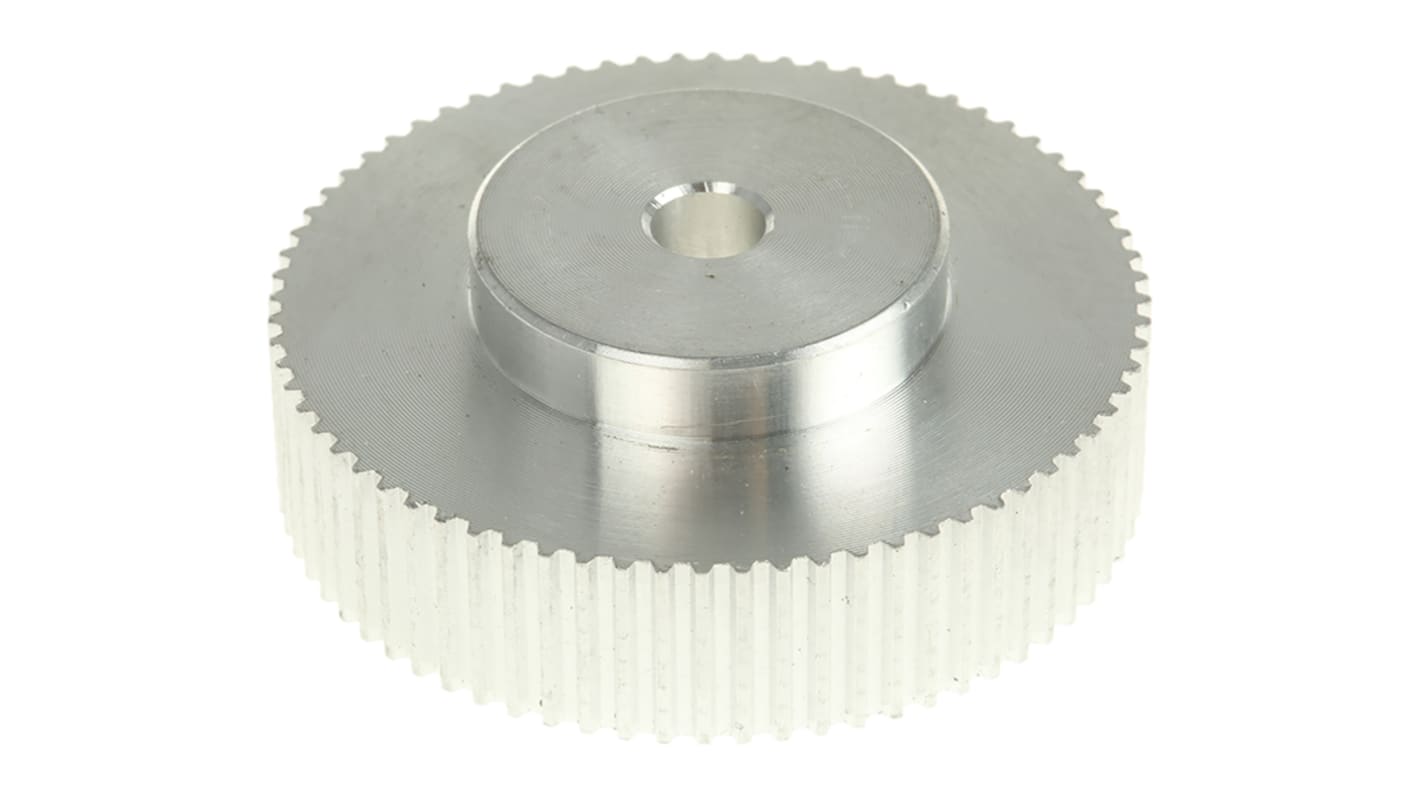 RS PRO Alu Zahnriemenscheibe für 6.4mm Riemen, 72 Zähne / Teilung 2mm, Bohrung 6mm