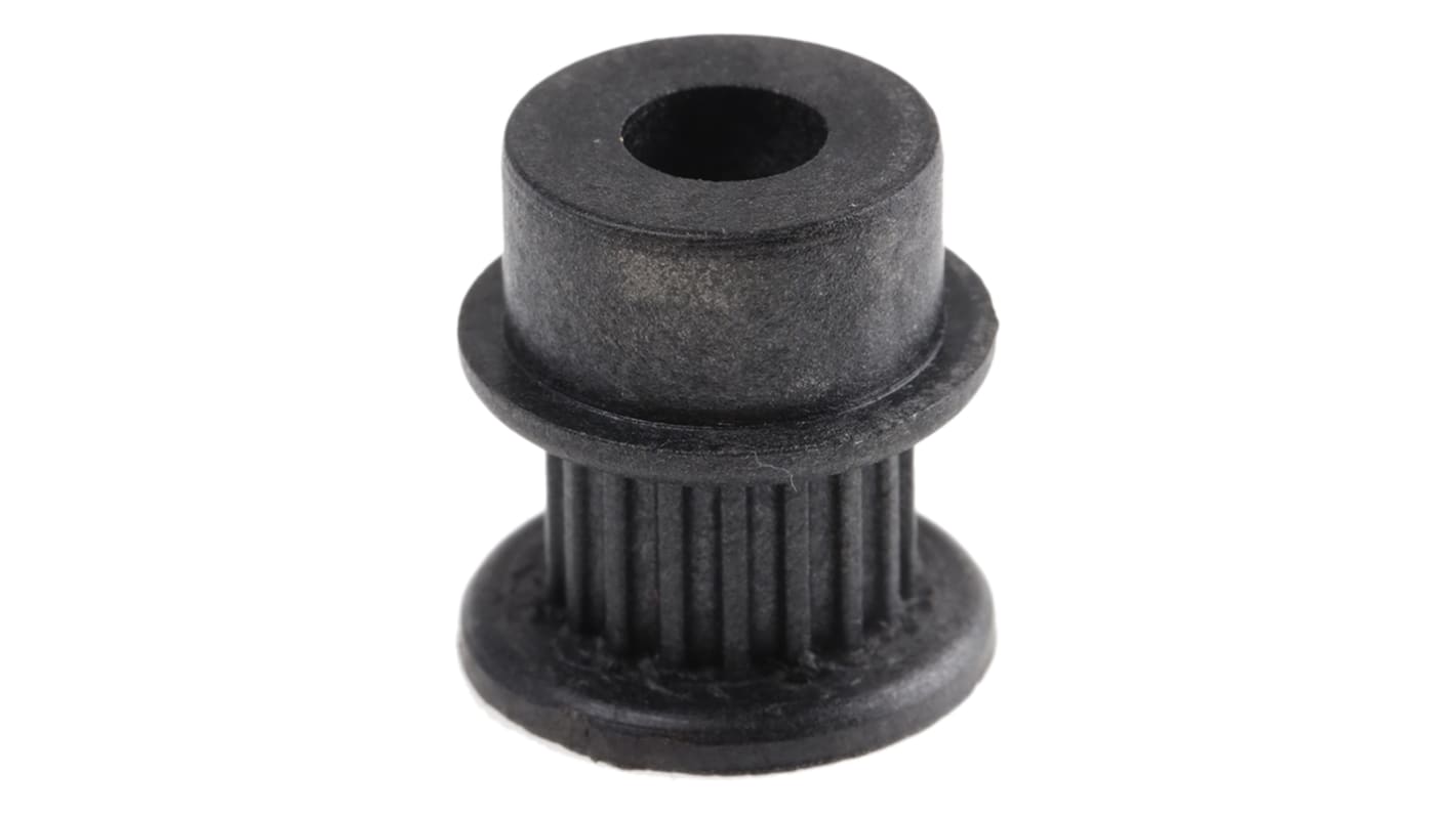 Tandremsskive, Glasforstærket pc, 18 tænder, Afstand: 2mm, passer til 6mm rembredde, huldia.: 6mm