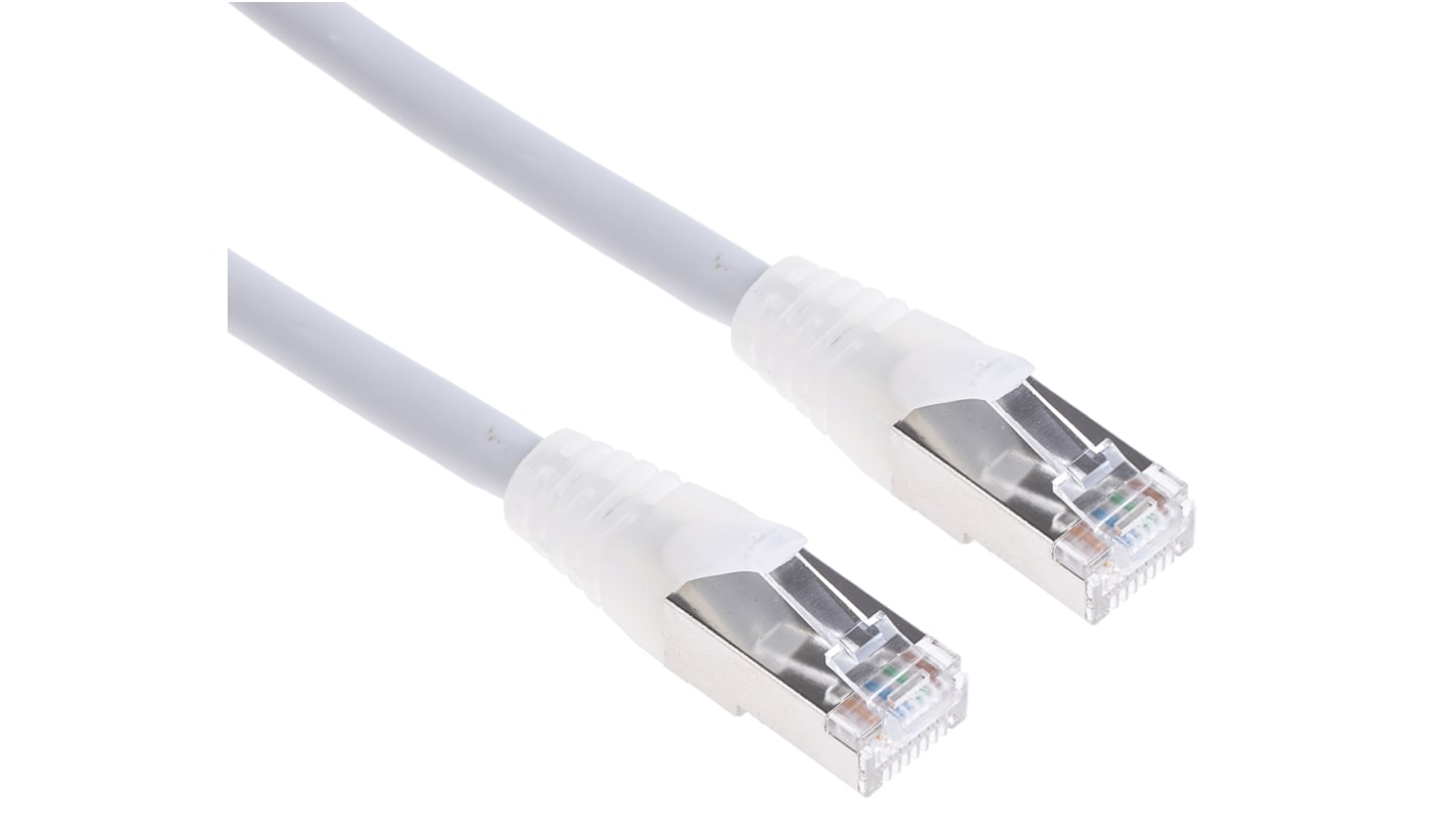 RS PRO Ethernetkabel Cat.6a, 10m, Grau Patchkabel, A RJ45 S/FTP Stecker, B RJ45, LSZH