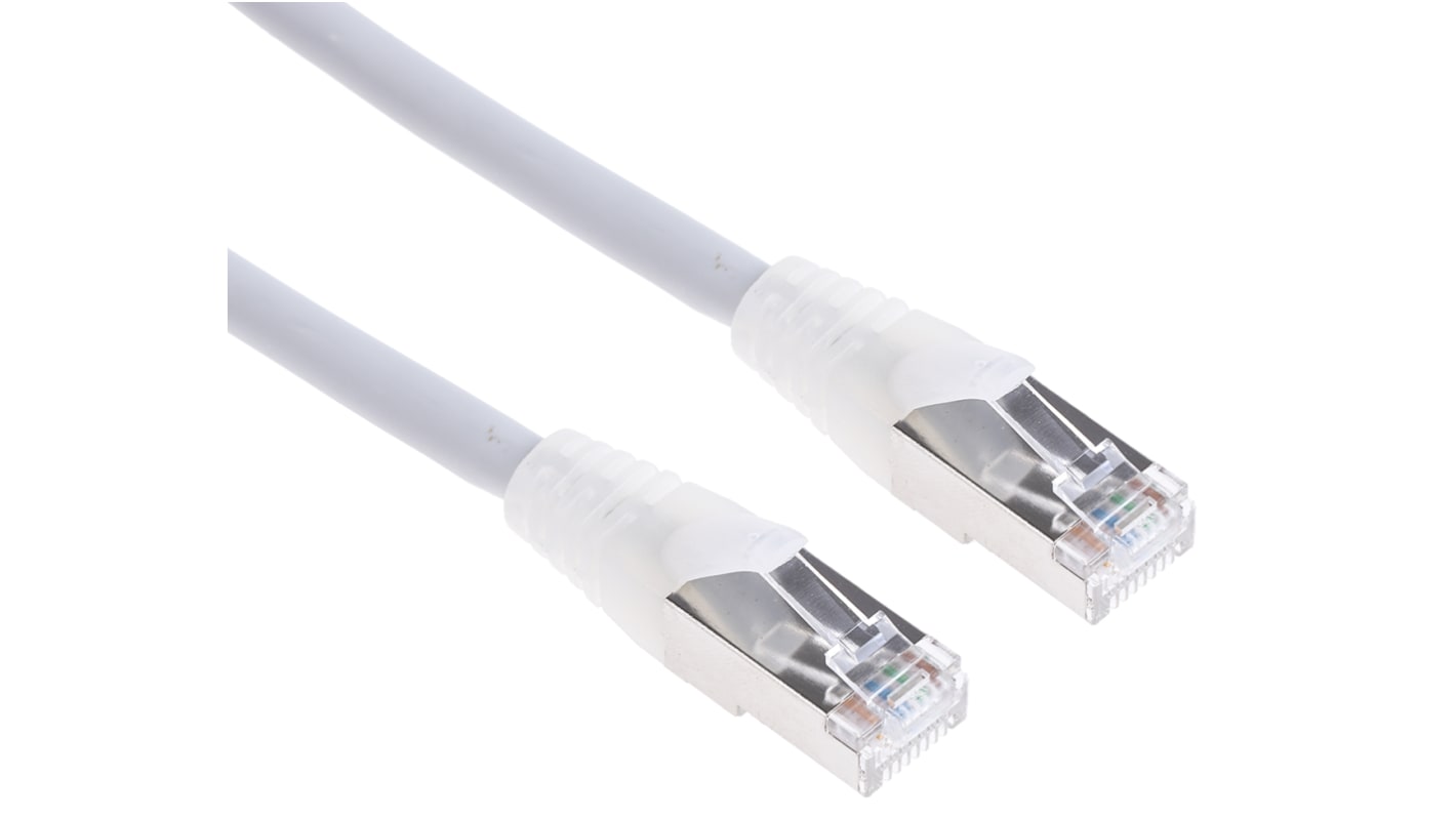 Cable Ethernet Cat6a S/FTP RS PRO de color Gris, long. 10m, funda de LSZH