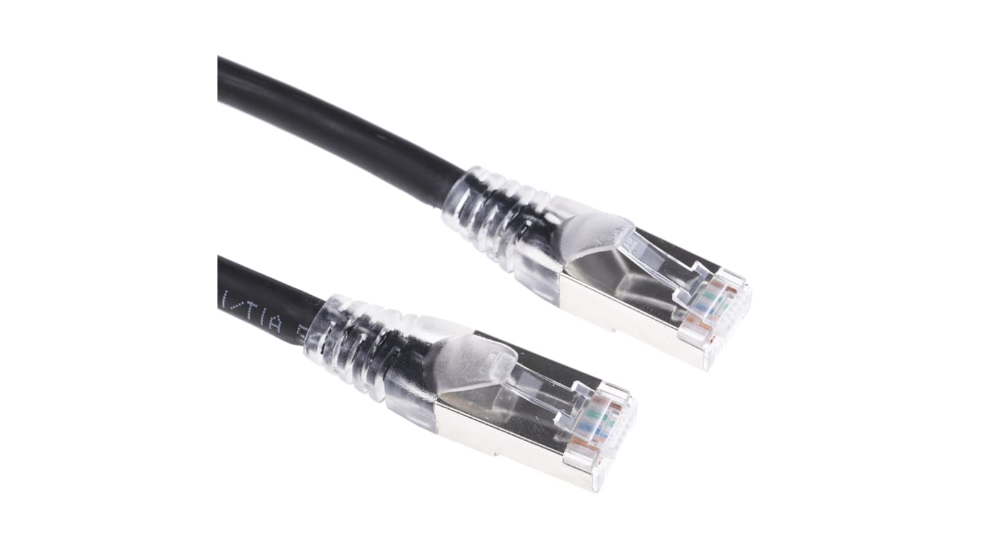 Cable Ethernet Cat6a S/FTP RS PRO de color Negro, long. 5m, funda de LSZH