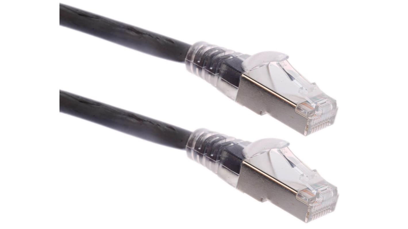 Cavo Ethernet Cat6a (S/FTP) RS PRO, guaina in LSZH col. Nero, L. 2m, Con terminazione