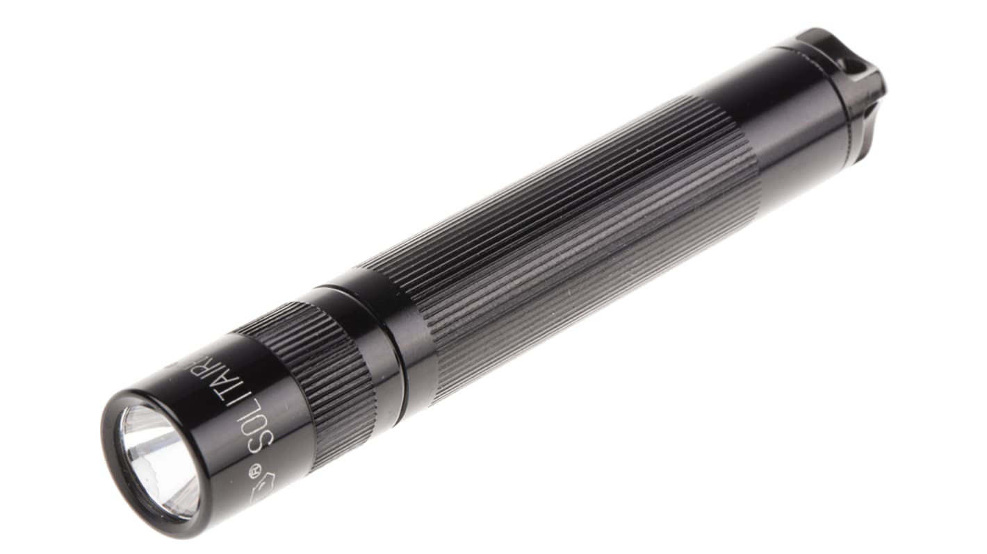 Maglite Solitaire Taschenlampe Schlüsselanhänger LED Schwarz im Alu-Gehäuse , 37 lm / 55 m, 81 mm