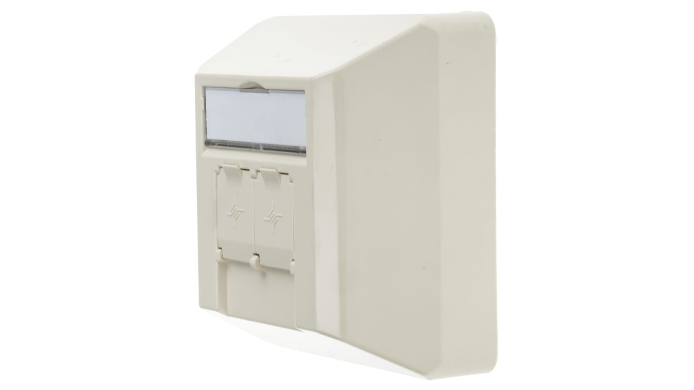 Telegartner Cat6a 2 Way RJ45 Wall Mount Socket,With STP Shield Type