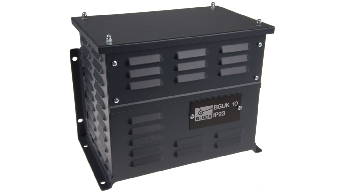 Block Blue Steel Power Supply Case, IP23, 200 x 320 x 265mm
