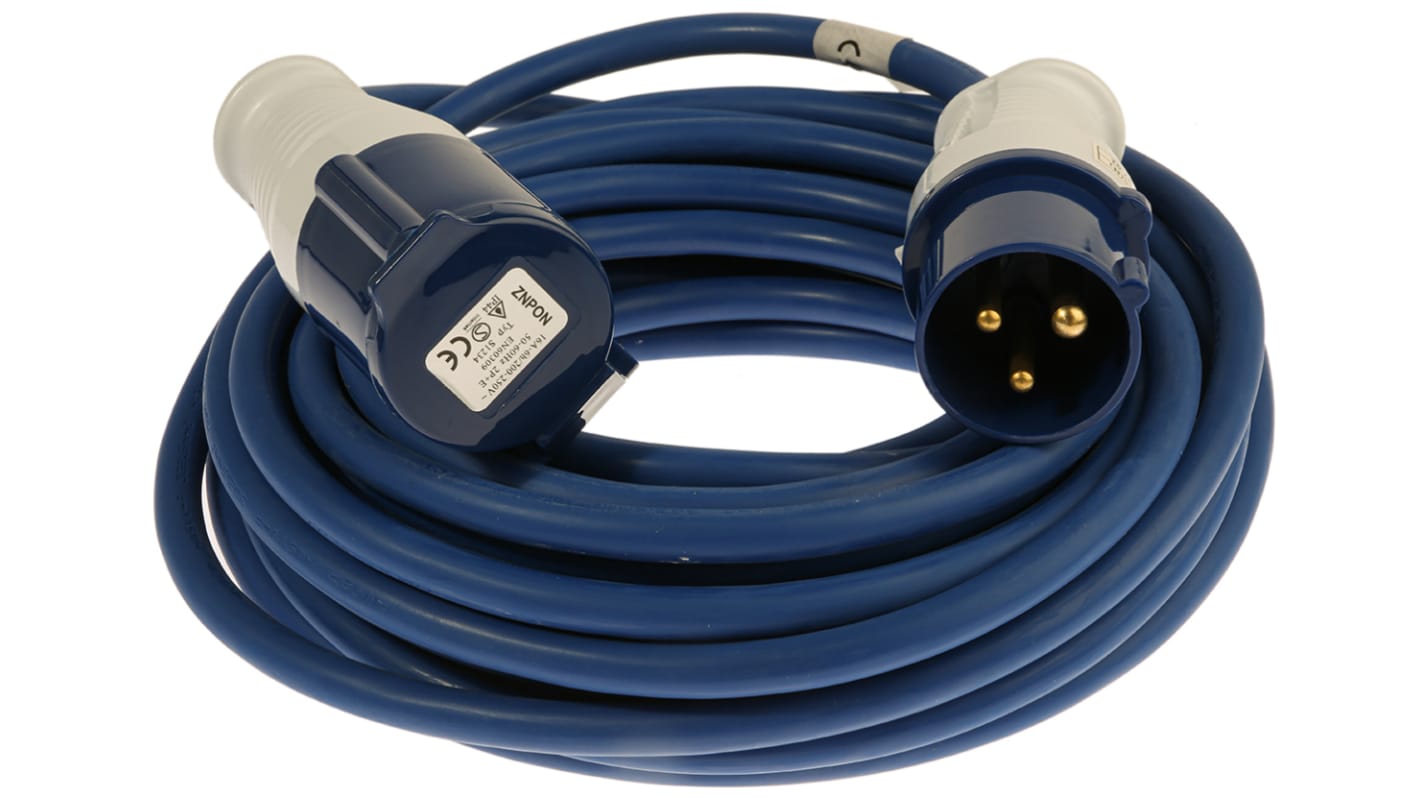 RS PRO 14m 1 Socket BS4343/EN60309 230V-16A Extension Lead, 230 V