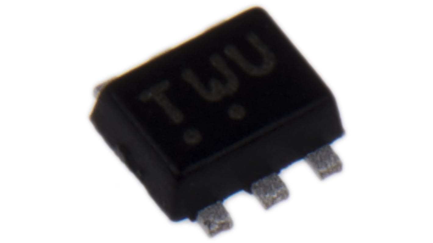 Dual N/P-Channel MOSFET, 450 mA, 570 mA, 20 V, 6-Pin SOT-563 onsemi NTZD3155CG