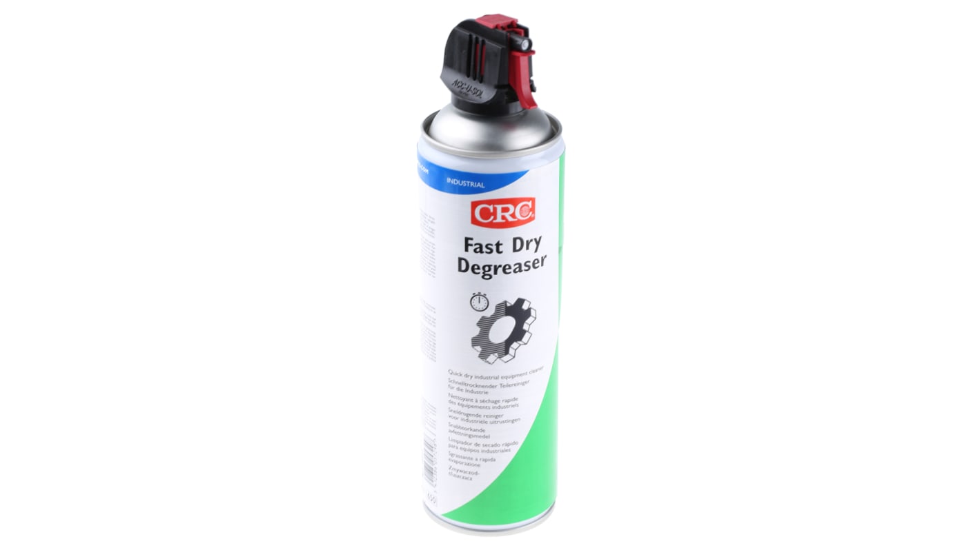 Nettoyant industriel CRC FAST DRY DEGREASER pour Dégraissage, 650ml / 500 ml, Nettoyant industriel
