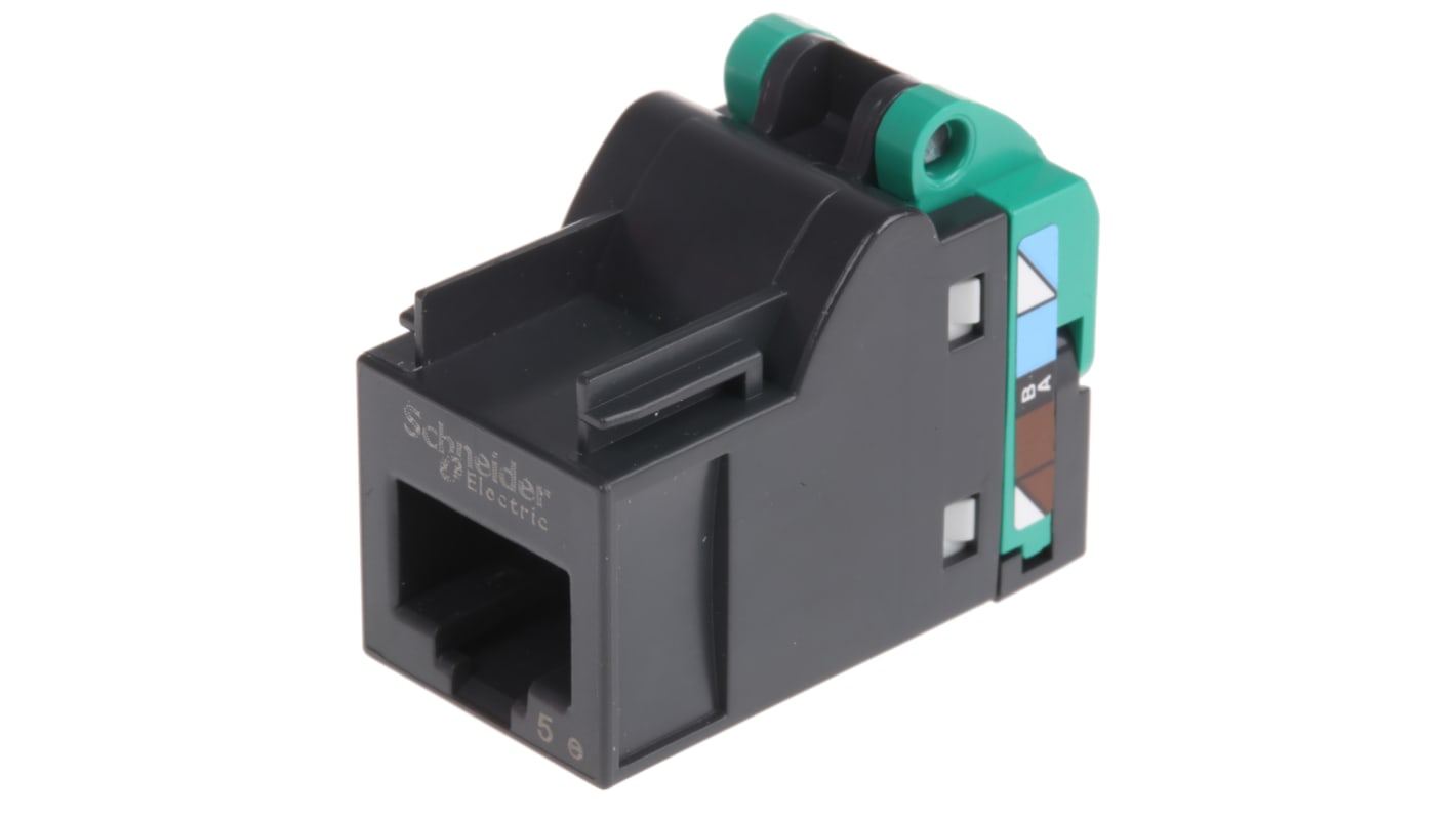 Schneider Electric Actassi Series Female RJ45 Connector, Cable Mount, Cat5e, U/UTP Shield Straight 8 -Way