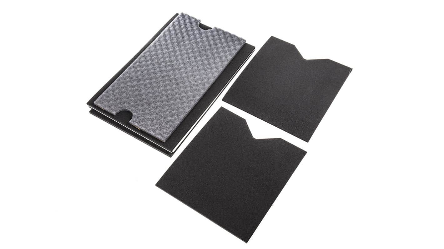 Garnitures de mousse pour valise, Noir, Haut Densité, 550 x 350 x 380mm, Utiliser avec Modèle de boîtier K450 40723,