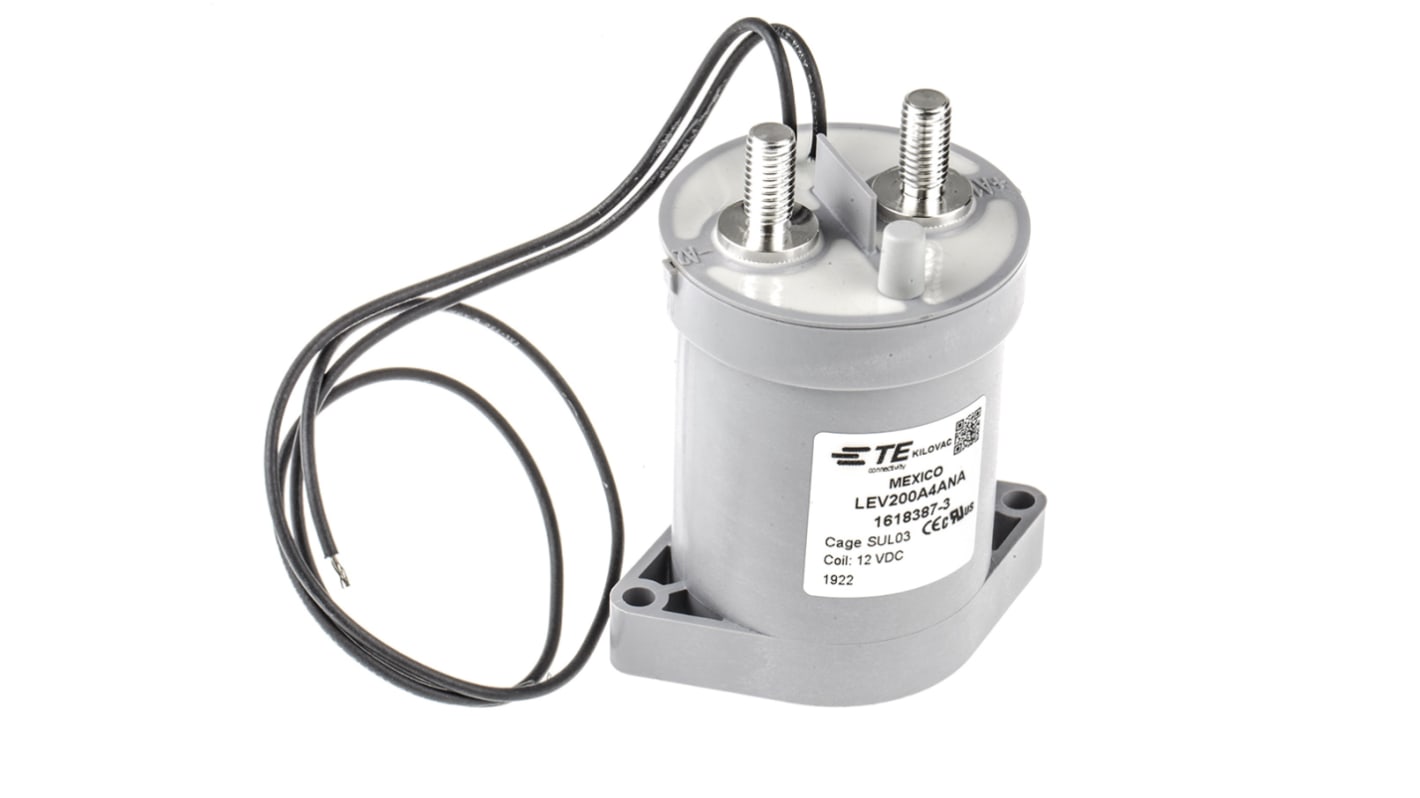 TE Connectivity KILOVAC LEV200 Contactor, 12 V dc Coil, 1-Pole, 500 A, 1NO