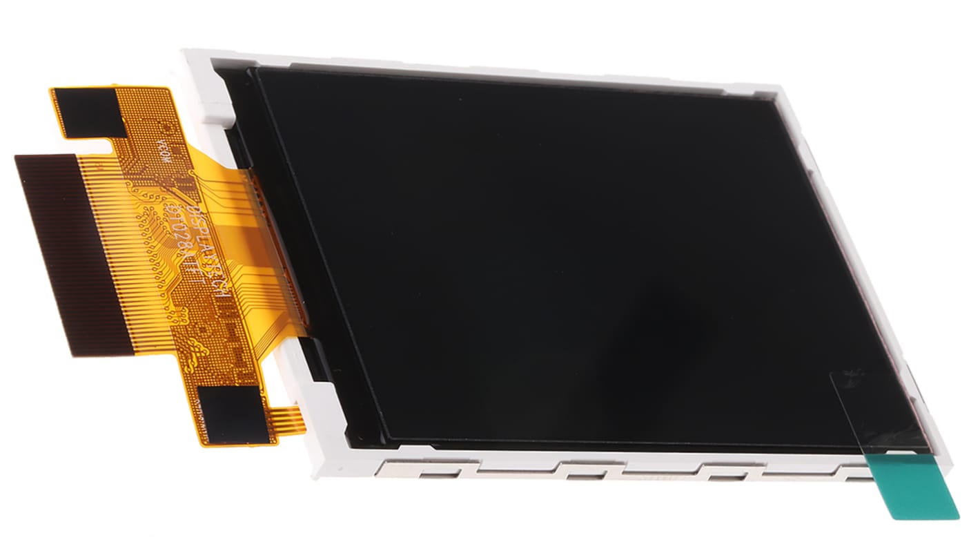 Display LCD color TFT Displaytech de 2.8plg, 240 x 320pixels, QVGA, alim. -0,3 → +4,6 V dc, interfaz Parallel RGB