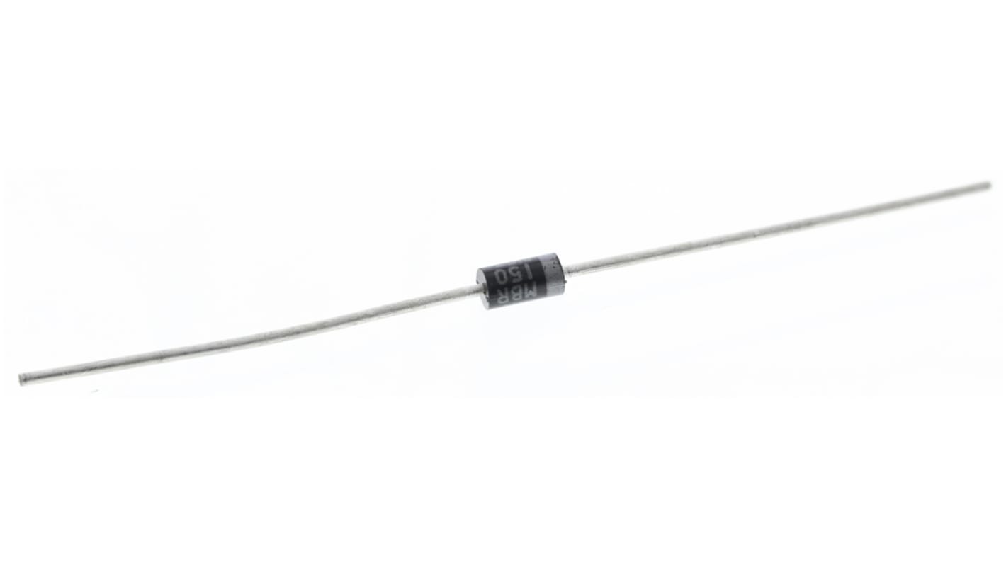 onsemi 50V 1A, Schottky Diode, 2-Pin DO-41 MBR150G