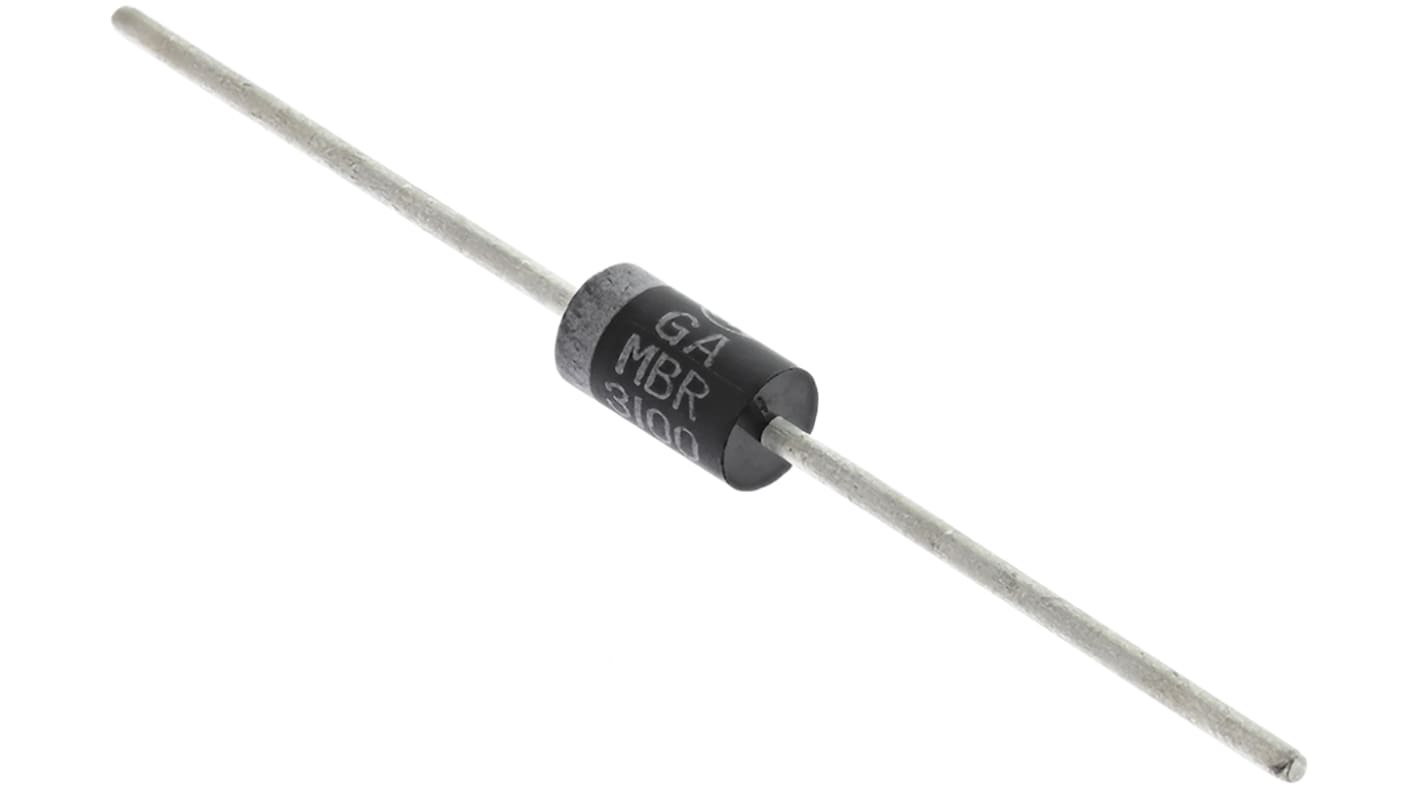 onsemi 100V 3A, Schottky Diode, 2-Pin DO-41 MBR3100G