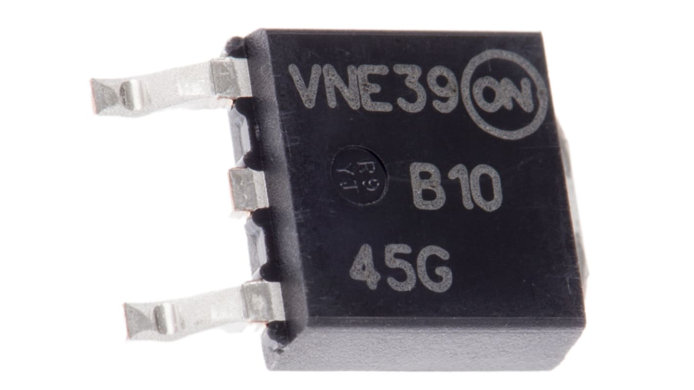 onsemi 整流ダイオード, 10A, 45V 表面実装, 3-Pin D2PAK (TO-263) ショットキーバリア 570mV
