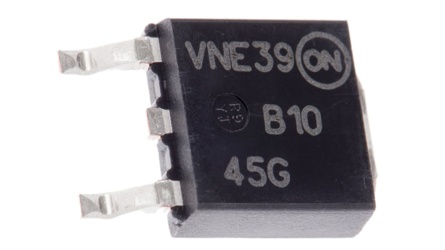 onsemi SMD Schottky Diode , 45V / 10A, 3-Pin D2PAK (TO-263)