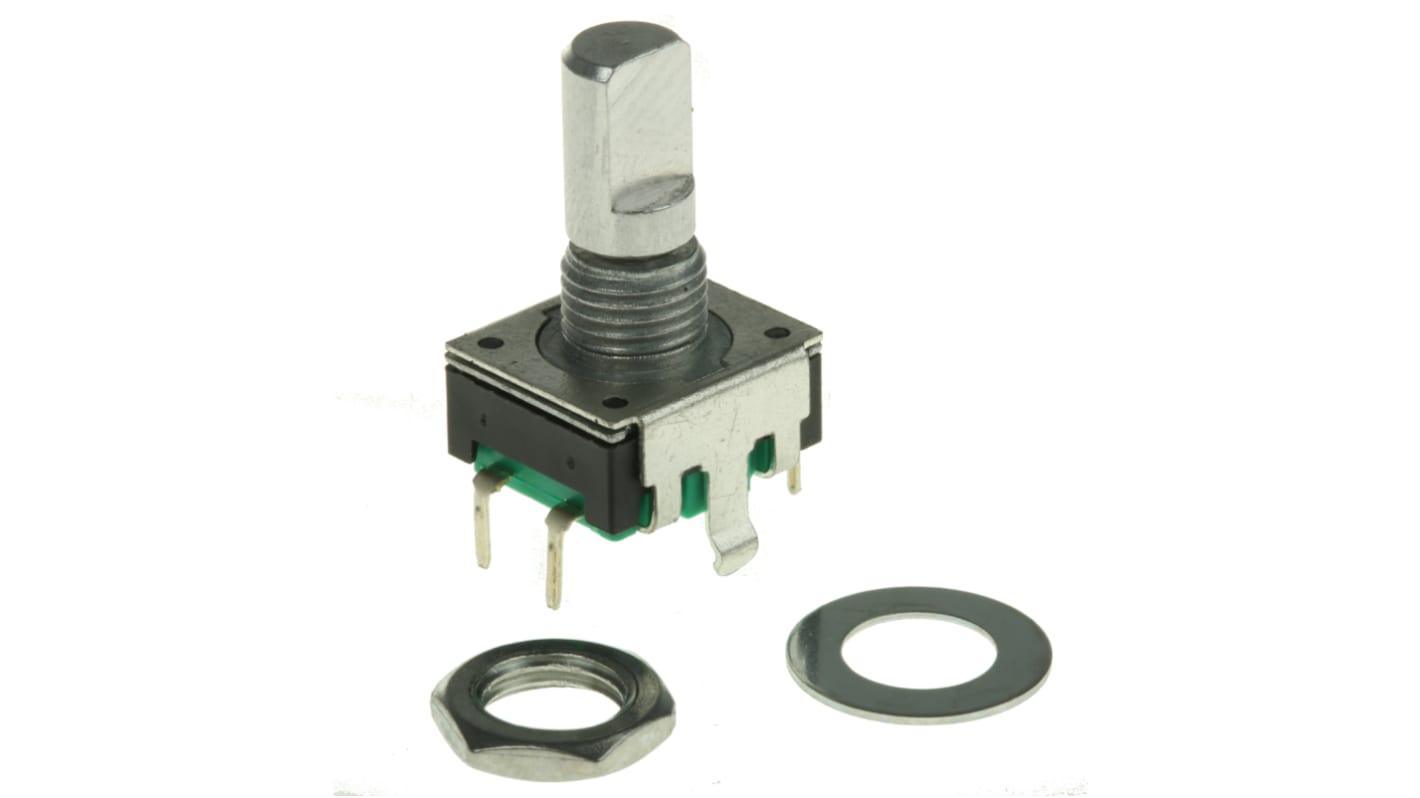 Bourns 12 Pulse Incremental Mechanical Rotary Encoder with a 6 mm Flat Shaft, Through Hole