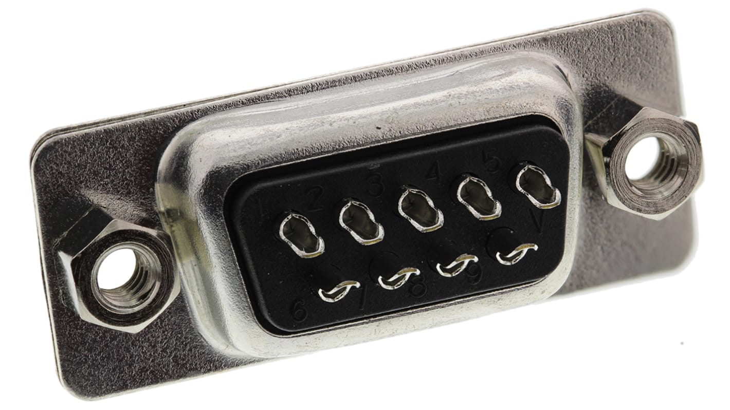 TE Connectivity Amplimite HD-20 9 Way Panel Mount D-sub Connector Socket