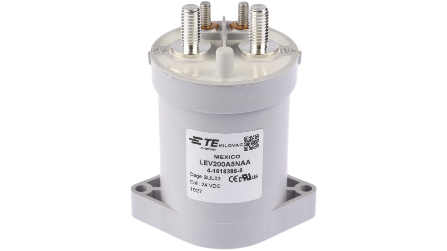 TE Connectivity KILOVAC LEV200 Contactor, 24 V dc Coil, 1-Pole, 500 A, 1NO