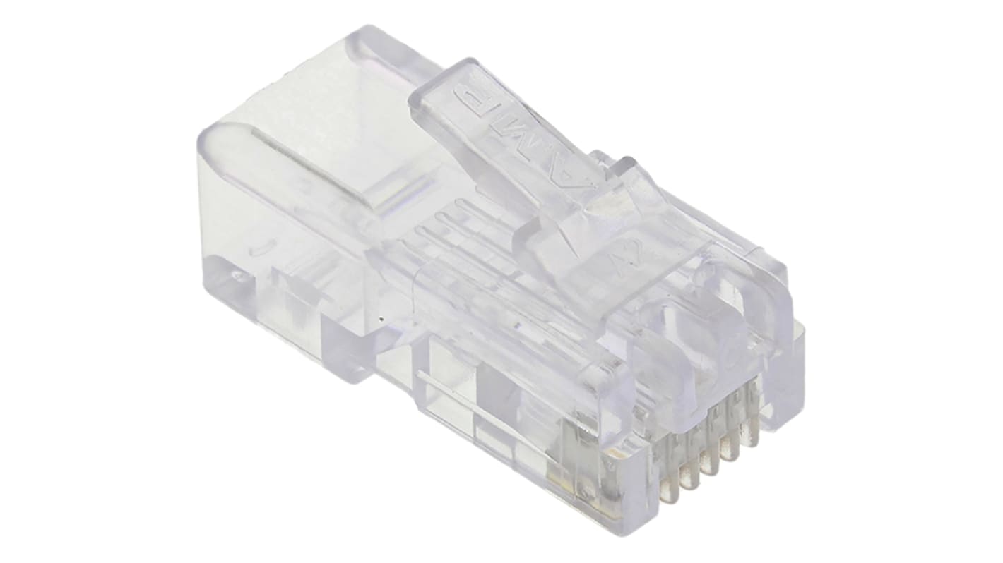 COMMSCOPE 5-555177 Series Male RJ11 Modular Plug Connector, Cable Mount, UTP Shield