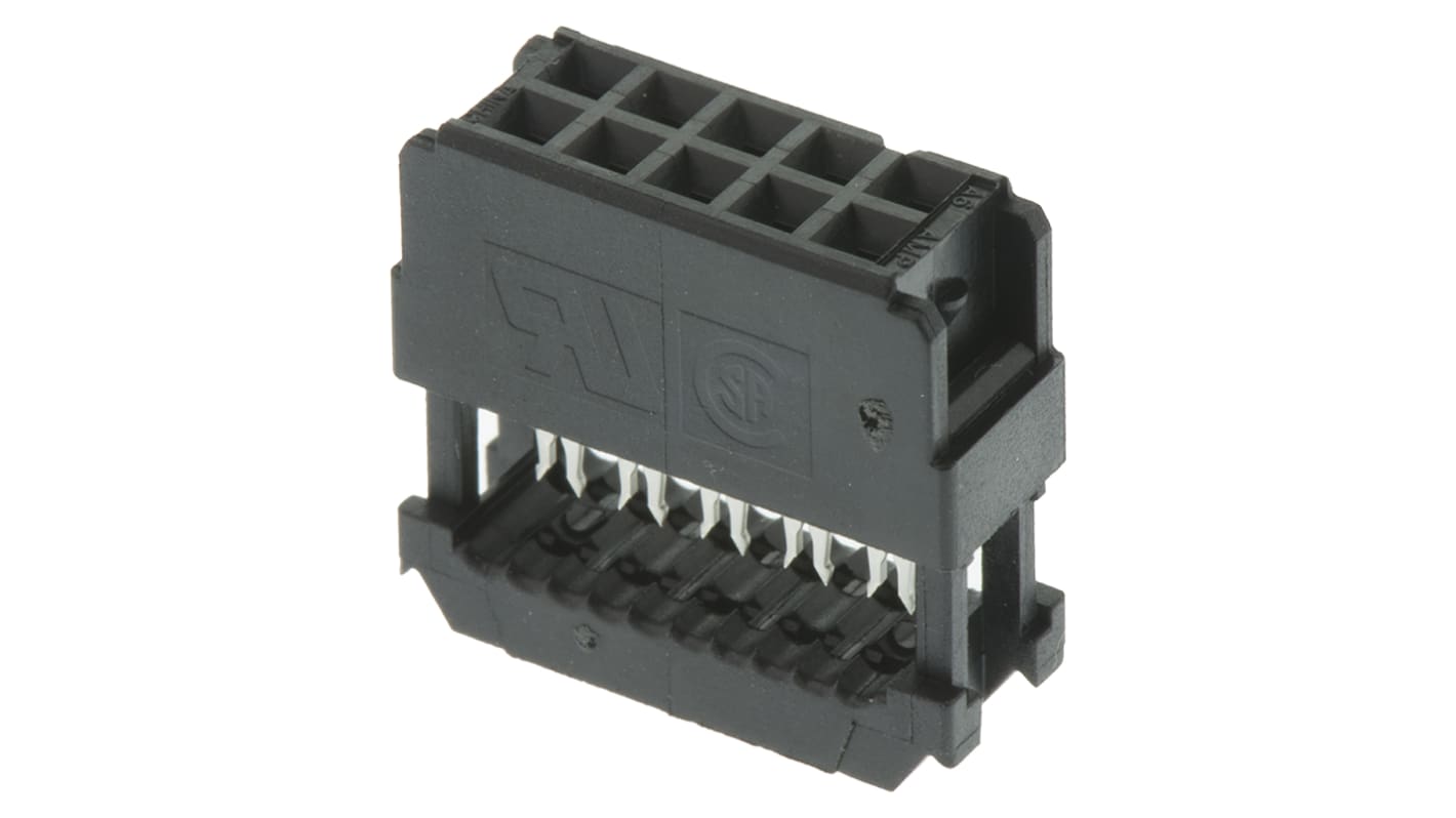 TE Connectivity AMP-LATCH Novo IDC-Steckverbinder Buchse, , 10-polig / 2-reihig, Raster 2.54mm