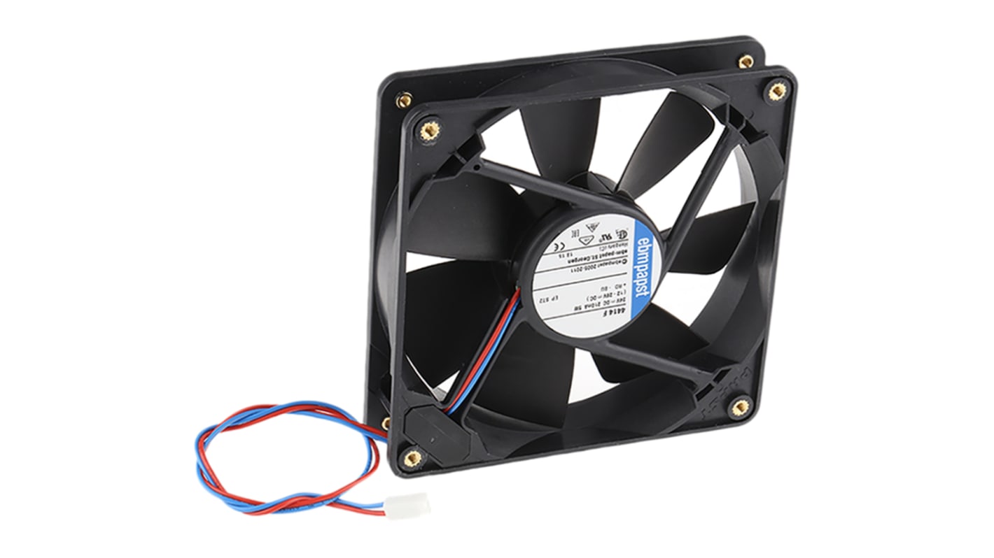 ebm-papst 4400 F Series Axial Fan, 24 V dc, DC Operation, 170m³/h, 5W, 119 x 119 x 25mm