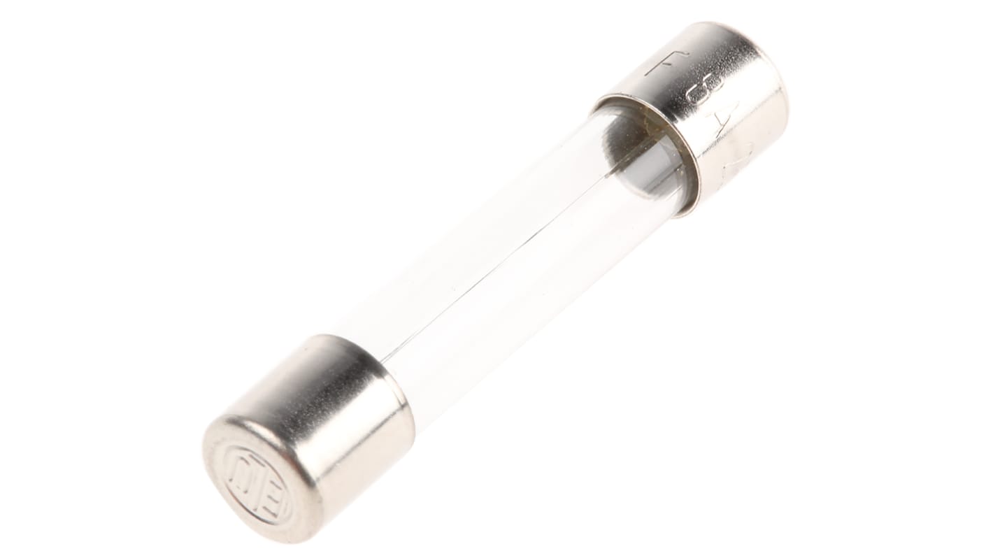 Fusible de cartucho de cristal SIBA, serie GZ, 250V ac, 8A, 6.3 x 32mm, acción rápida
