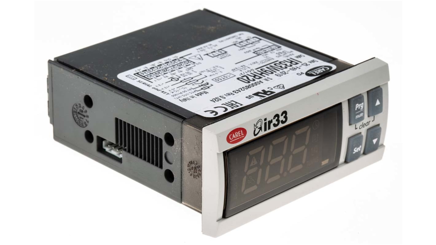 Rs-Online Termoregolatori PID Carel IR33 115 → 230 V c.a. 76.2 x 34.2mm 4 uscite Relè