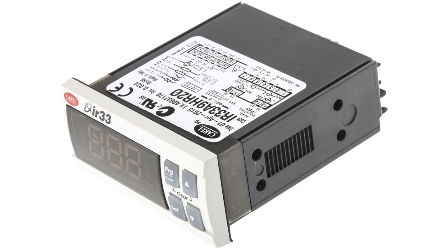 Controlador de temperatura PID Carel serie IR33, 76.2 x 34.2mm, 115 → 230 V ac, 4 salidas SSR