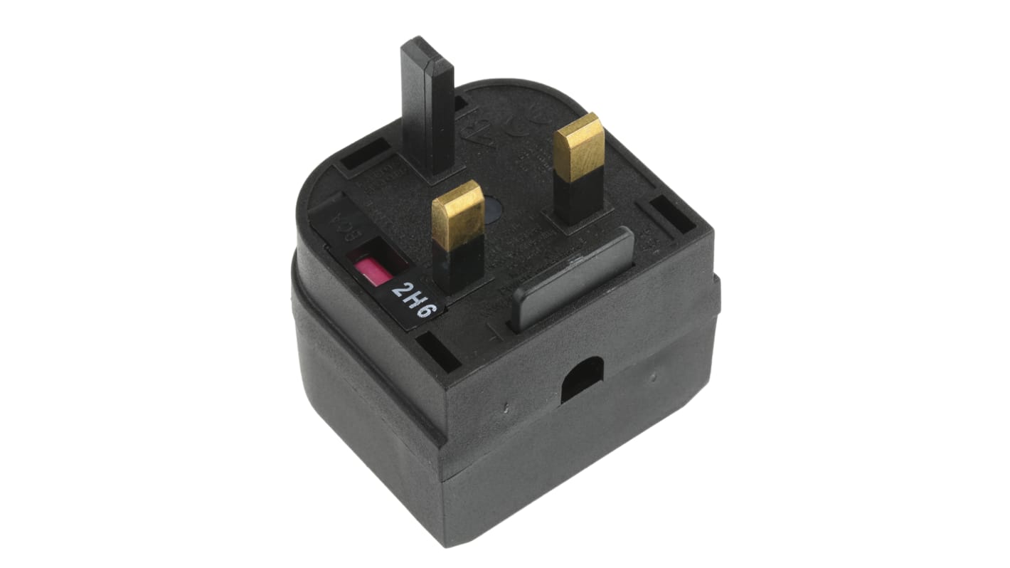 PowerConnections Europe to UK Mains Connector Converter, Rated At 2.5A