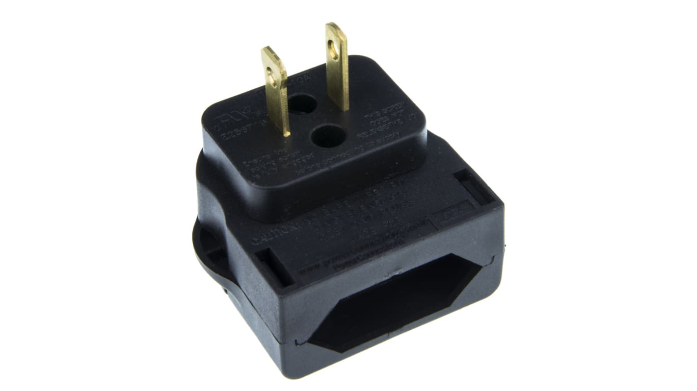 PowerConnections Europe to USA Mains Connector Converter, Rated At 10A