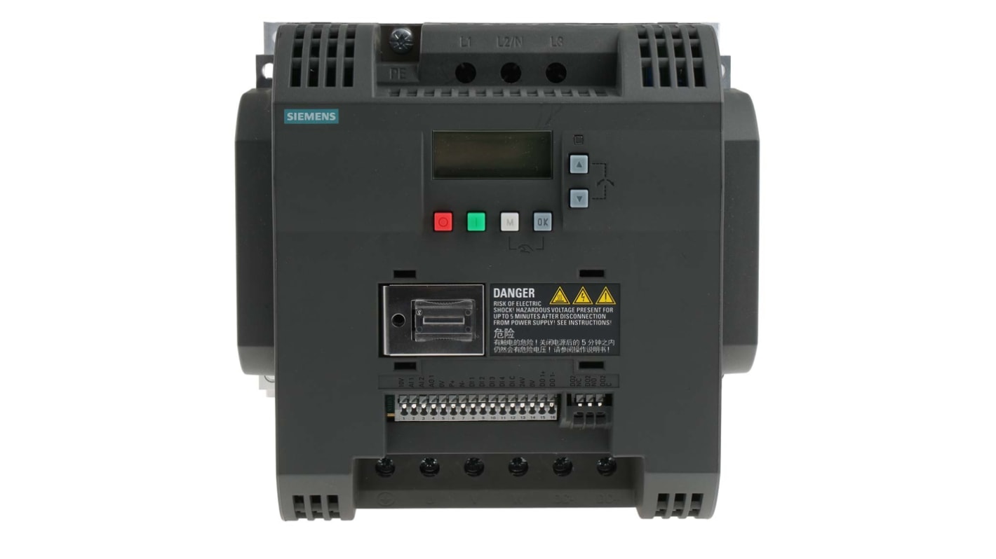 Siemens インバータ SINAMICS V20, 400 V ac 5.5 kW 6SL3210-5BE25-5CV0 ACモータ