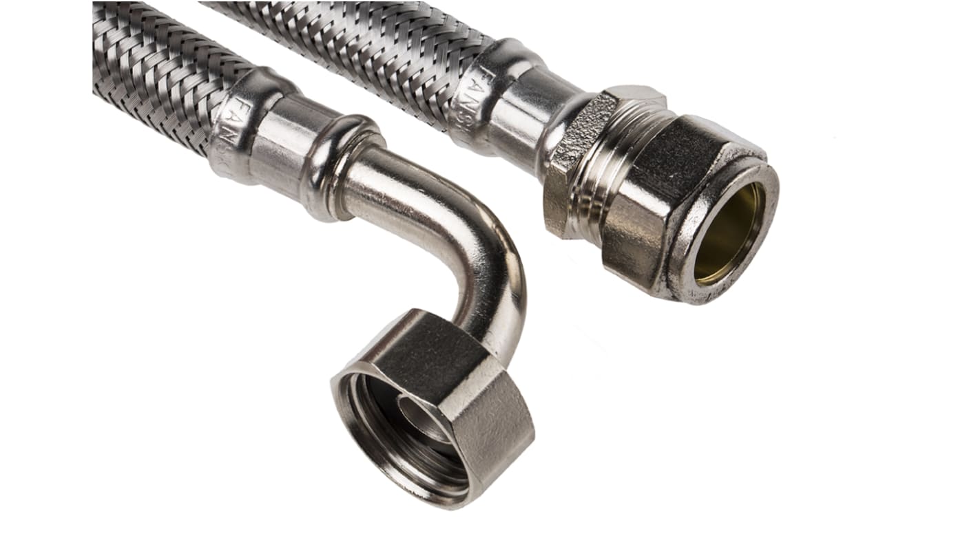 RS PRO Hose Assembly, Female 15mm to Female 1/2in, 500mm Long