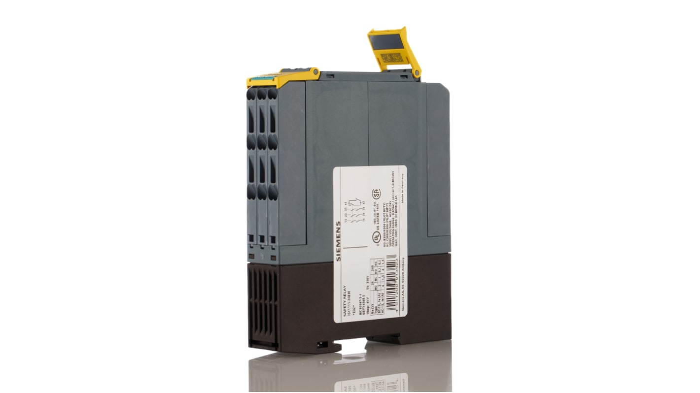 Siemens SIRIUS 3SK1 Safety Monitoring Safety Relay, 24V ac/dc, Single Channel, 4 Safety Contacts