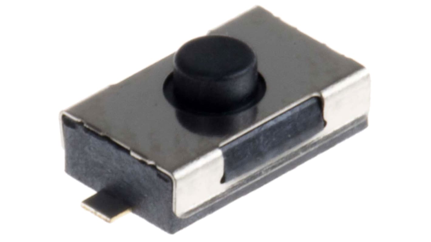 Würth Elektronik Taster SPST, Lötanschluss 50 mA @ 12 V dc Tastend 0.8mm Taster Schwarz, 6 x 3.8 x 2.5mm B. 3.8mm L. 6mm
